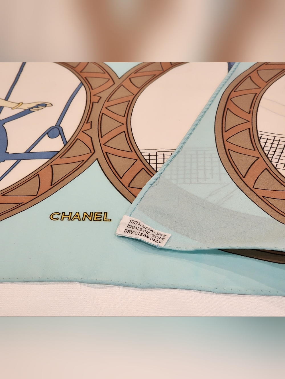Chanel Vintage 'Rue Cambon Sporting Ladies' Scarf - Picture 2 of 16